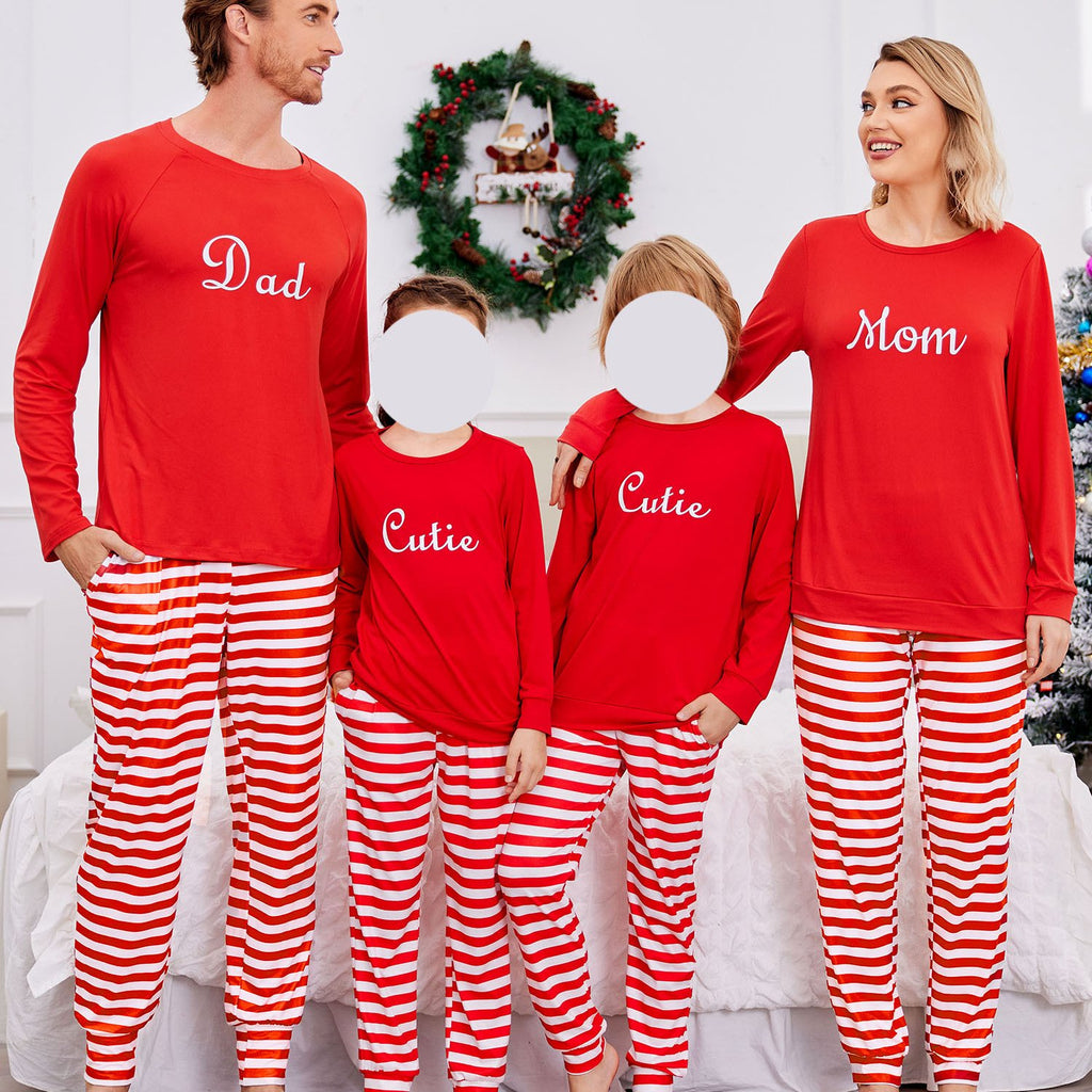 ELESOL Christmas Pajama Sets for Adults - Festive Long Sleeve Pajama Pants and Top Set with Pocket, Polyester 95%, Spandex 5%, Casual Style, Round Neck, Pullover, Cozy Winter Sleepwear for Couples and Family