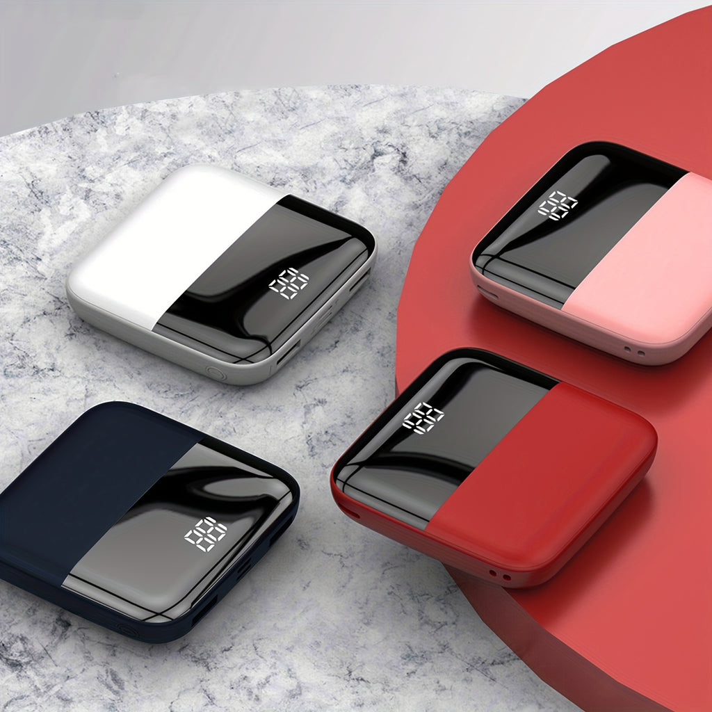 10000mAh 5V2A Fast Charging Portable Mini Power Bank, Compact Size But High Power Capacity, Compatible for iPhone, Samsung, Xiaomi, Samsung