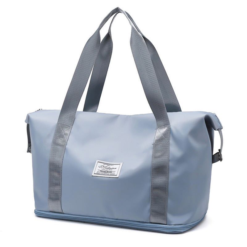 Dry and Wet Separation Sports Portable Shoulder Bag, perfect for travel with your carry-on. Waterproof and available in colorful options to complement your wardrobe.