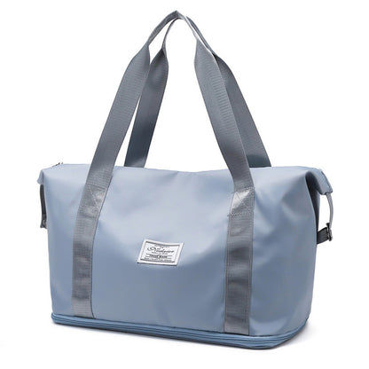 Dry and Wet Separation Sports Portable Shoulder Bag, perfect for travel with your carry-on. Waterproof and available in colorful options to complement your wardrobe.