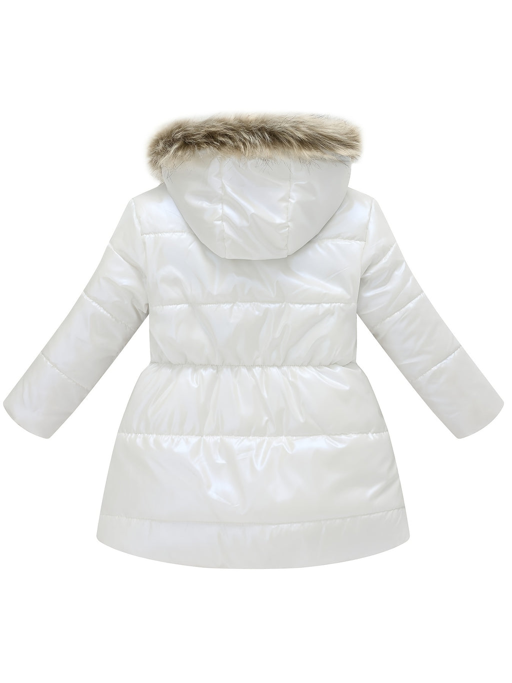 Children's Winter New Style Thickened Glossy Hooded Jacket for Boys and Girls, Mid-Length