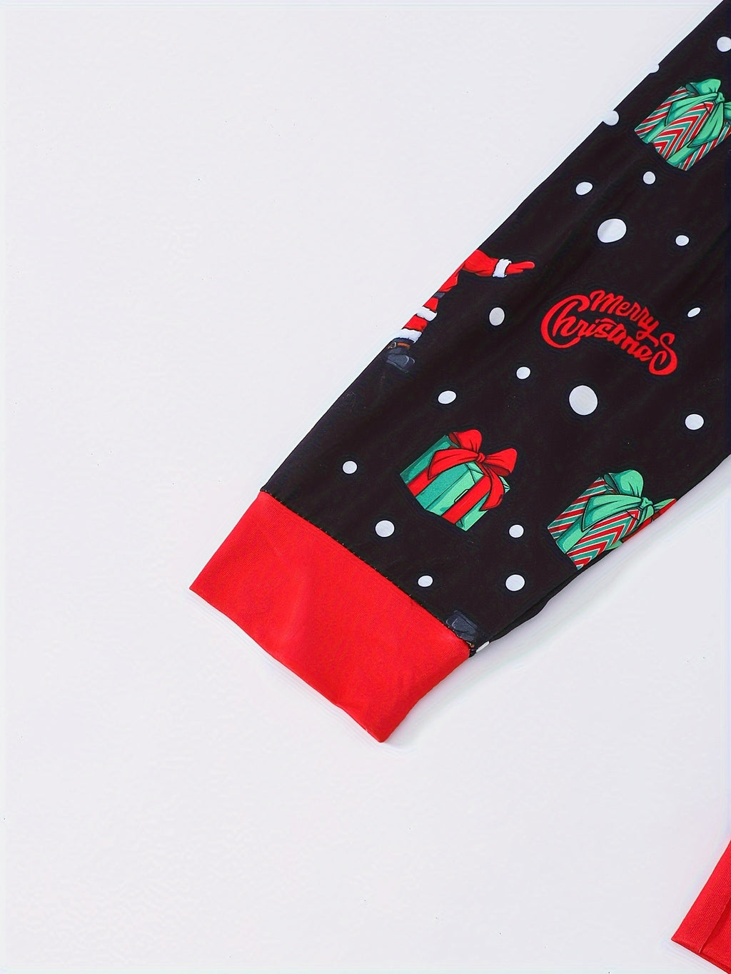 2pcs Youngsters' Flame Retardant Christmas Pajama Set - Cozy Santa Claus and Gifts Print Long Sleeve Crew Neck Pullover with Matching Pants - Perfect Holiday Sleepwear Gift for Boys and Girls