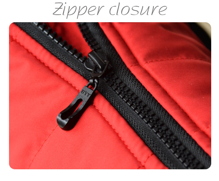 Warm Padded Dog Vest with Harness for Small and Medium Dogs - Red Coat for Extra Comfort and Security Christmas Gift