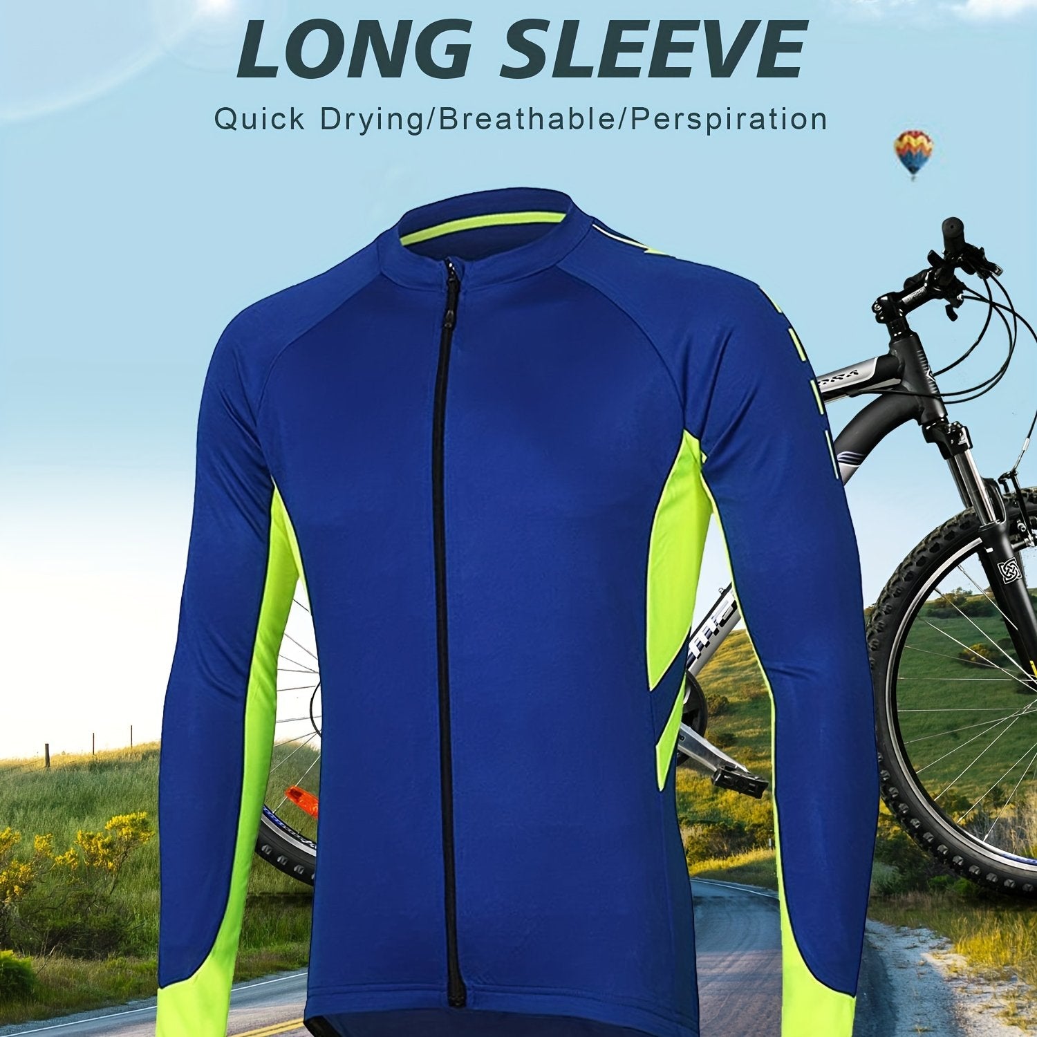 Quick-drying Breathable Men's Cycling Jersey with Pocket and Zipper