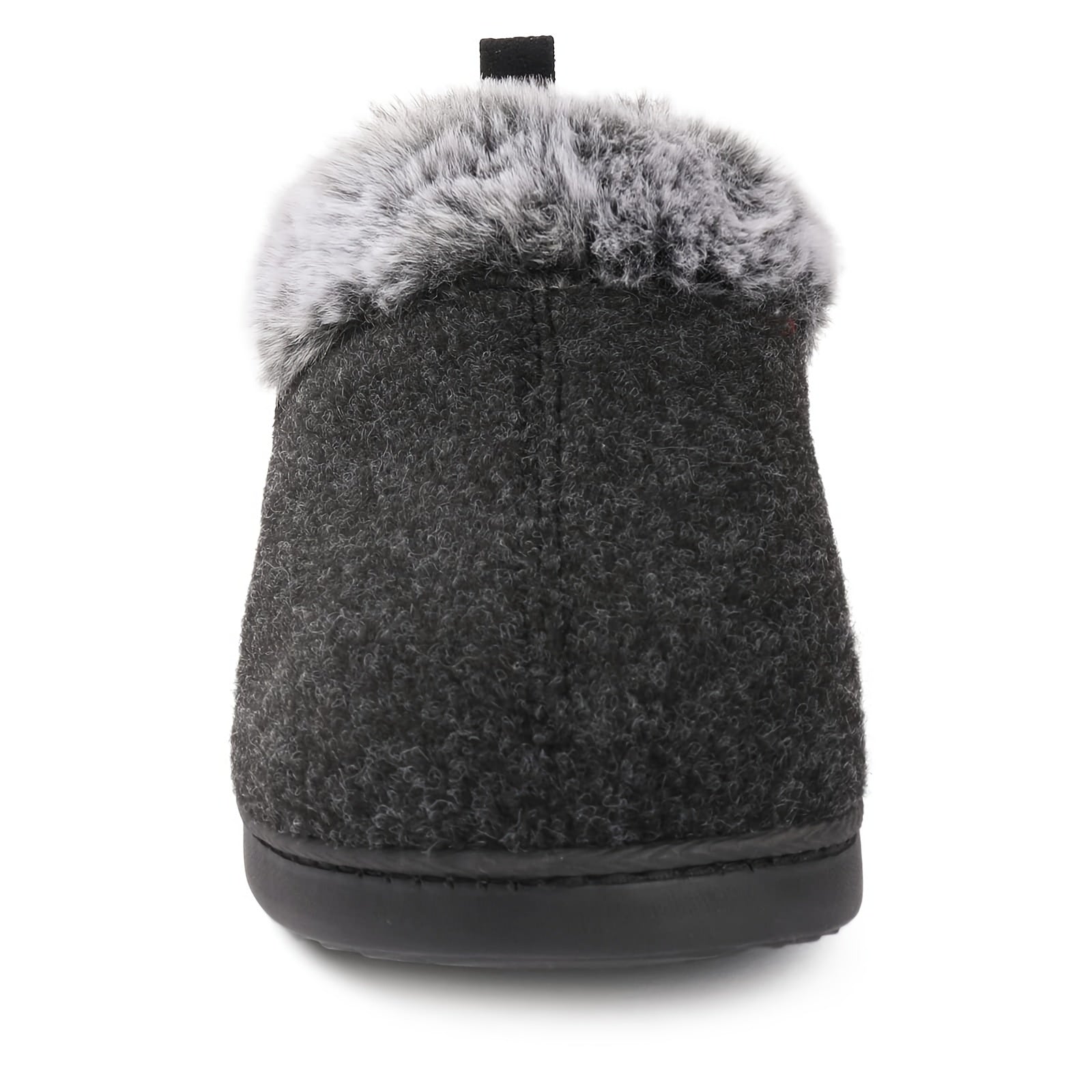 [Fuzzy Plush Household Shoes] Fuzzy Fleece Liner Cozy Plush Household Shoes - Memory Foam Slip-on Shoes for Women