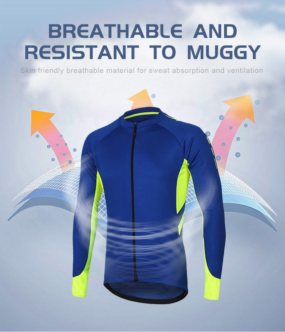 Quick-drying Breathable Men's Cycling Jersey with Pocket and Zipper