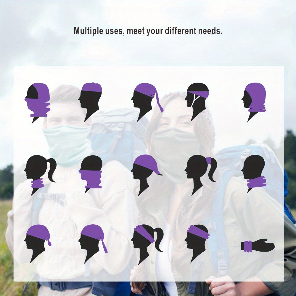 QUALICOS Seamless Sports Scarf - Versatile Neck Gaiter, Headband & Wristband with Vibrant for galaxy & Starry Night Patterns, Unisex All-Season Outdoor Gear for Hiking, Cycling & Fitness, Hiking Accessory, Stylish Headgear, D