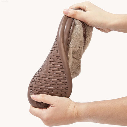 Fur Home Slippers for men EVA Platform Bedroom Memory Foam Comfy Warm Soft Living Room Shoes High Quality Indoor House Shoes