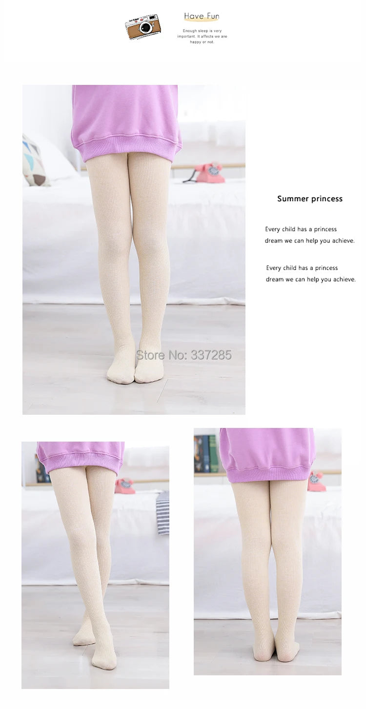 winter baby girls warmer tights cotton kids toddler non-slip sole pantyhose spring autumn striped tight for fashion infant child