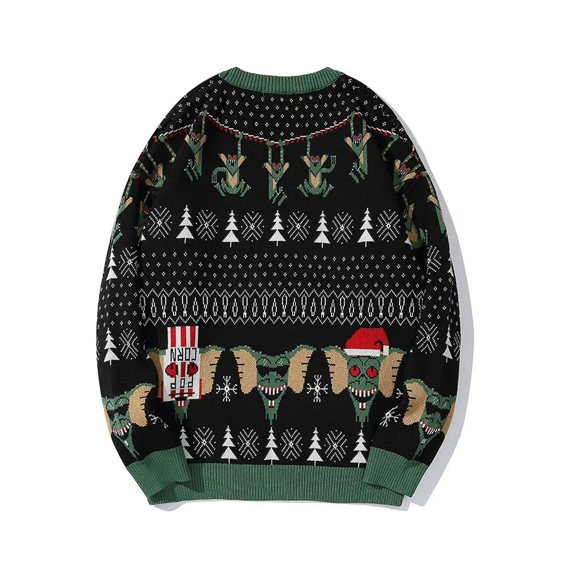 2023 Ugly Christmas Sweater For gift Santa Elf Funny Pullover Womens Mens Jerseys Loose Sweaters Tops Autumn Winter Clothing Top