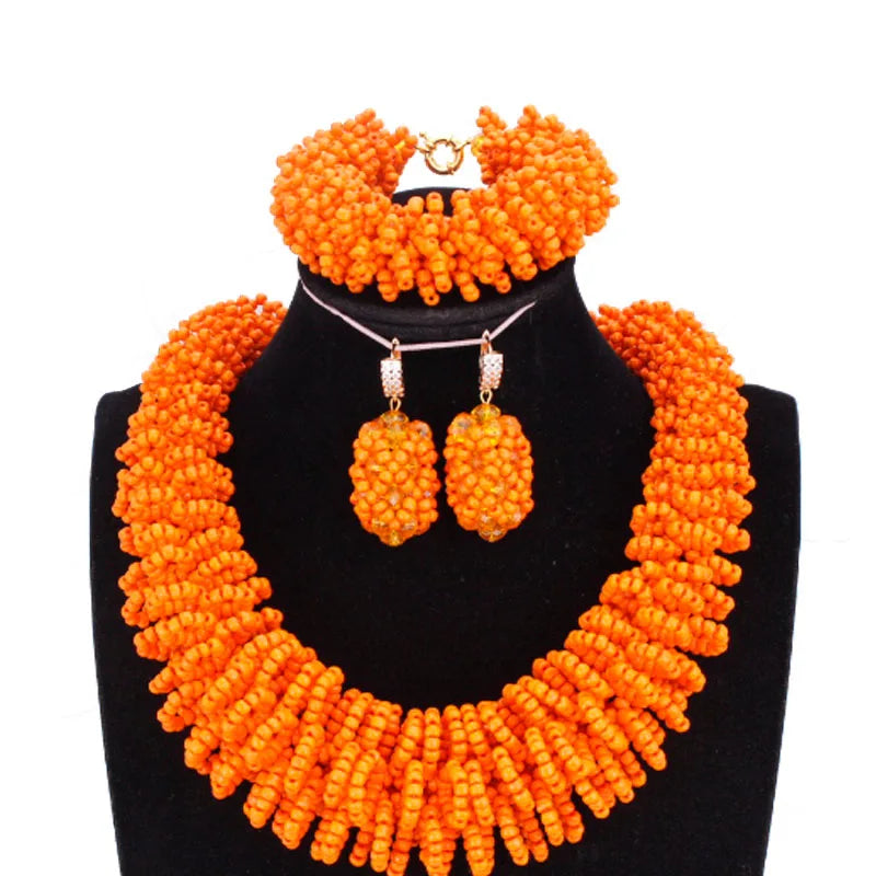 Dudo Jewelry White Jewelry Sets Crystal Celebrity Necklace Set of Brand Custom Colors Jewellery Set African