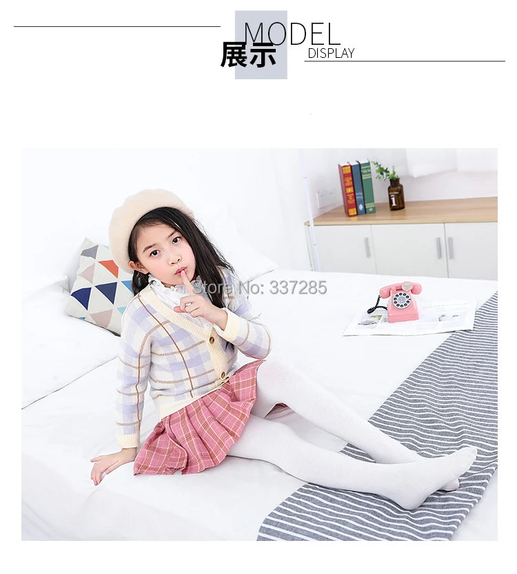 winter baby girls warmer tights cotton kids toddler non-slip sole pantyhose spring autumn striped tight for fashion infant child