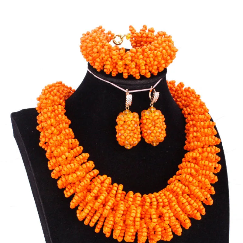 Dudo Jewelry White Jewelry Sets Crystal Celebrity Necklace Set of Brand Custom Colors Jewellery Set African