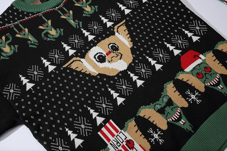 2023 Ugly Christmas Sweater For gift Santa Elf Funny Pullover Womens Mens Jerseys Loose Sweaters Tops Autumn Winter Clothing Top