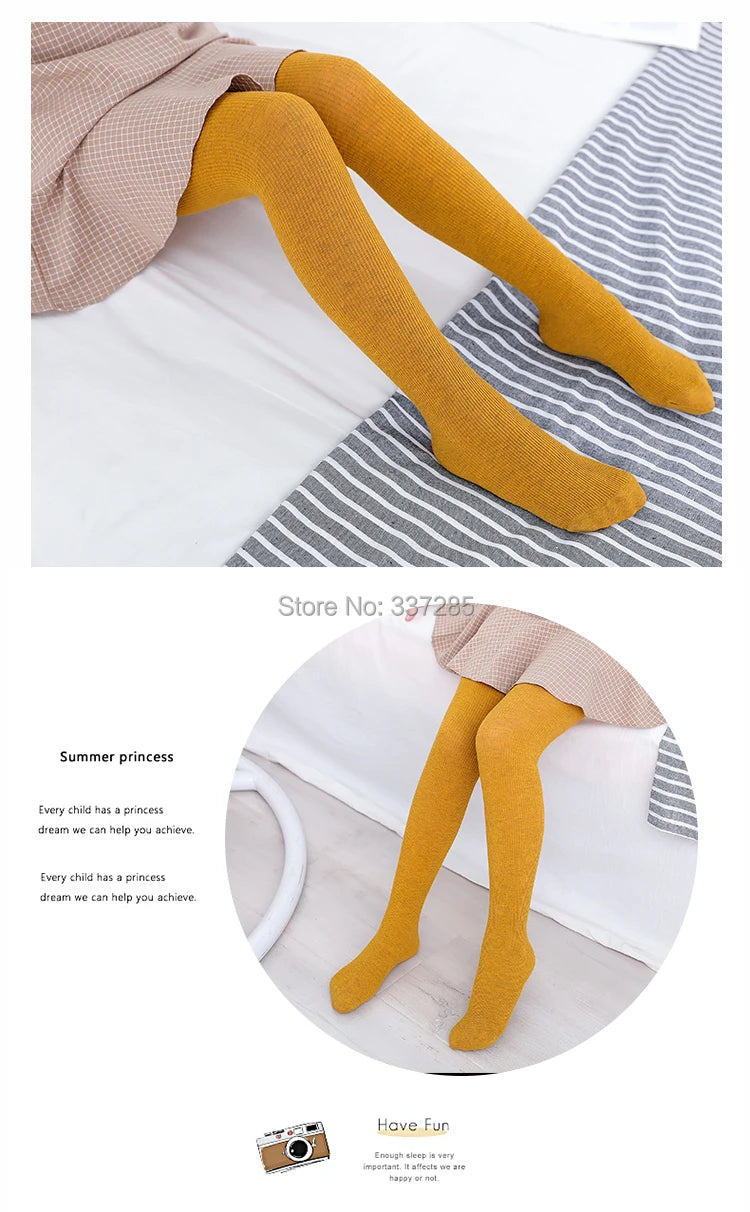 winter baby girls warmer tights cotton kids toddler non-slip sole pantyhose spring autumn striped tight for fashion infant child