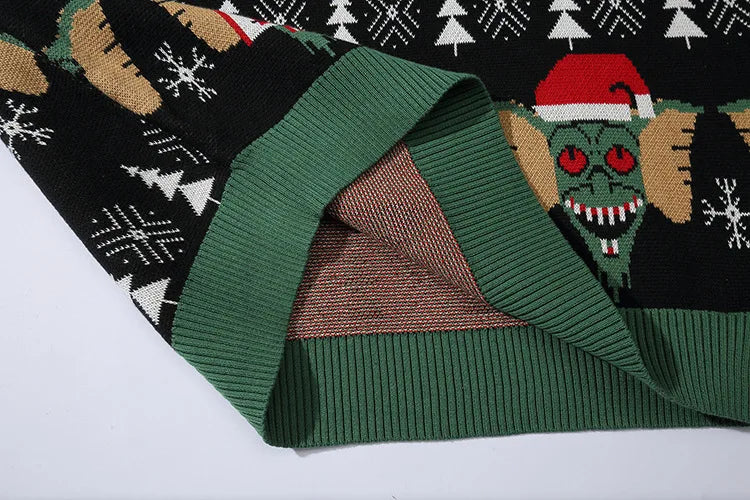 2023 Ugly Christmas Sweater For gift Santa Elf Funny Pullover Womens Mens Jerseys Loose Sweaters Tops Autumn Winter Clothing Top