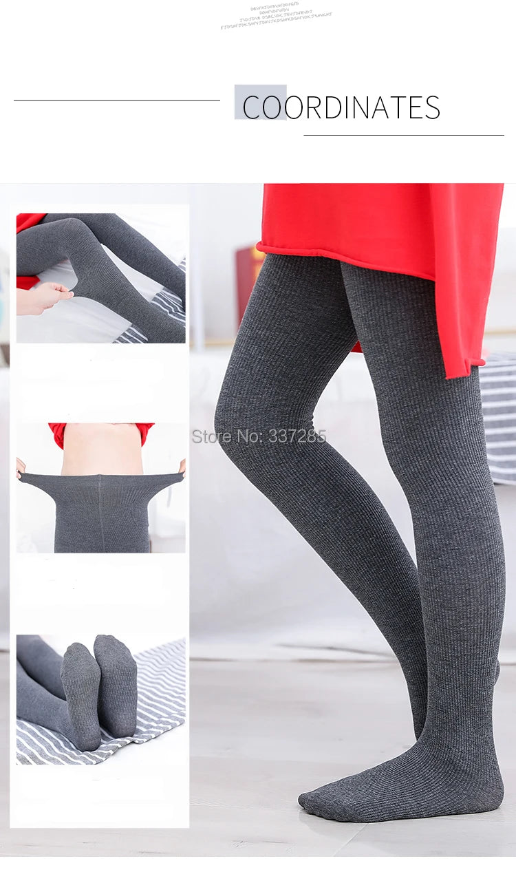 winter baby girls warmer tights cotton kids toddler non-slip sole pantyhose spring autumn striped tight for fashion infant child