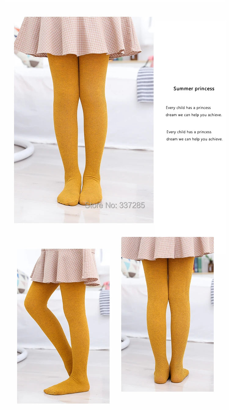 winter baby girls warmer tights cotton kids toddler non-slip sole pantyhose spring autumn striped tight for fashion infant child