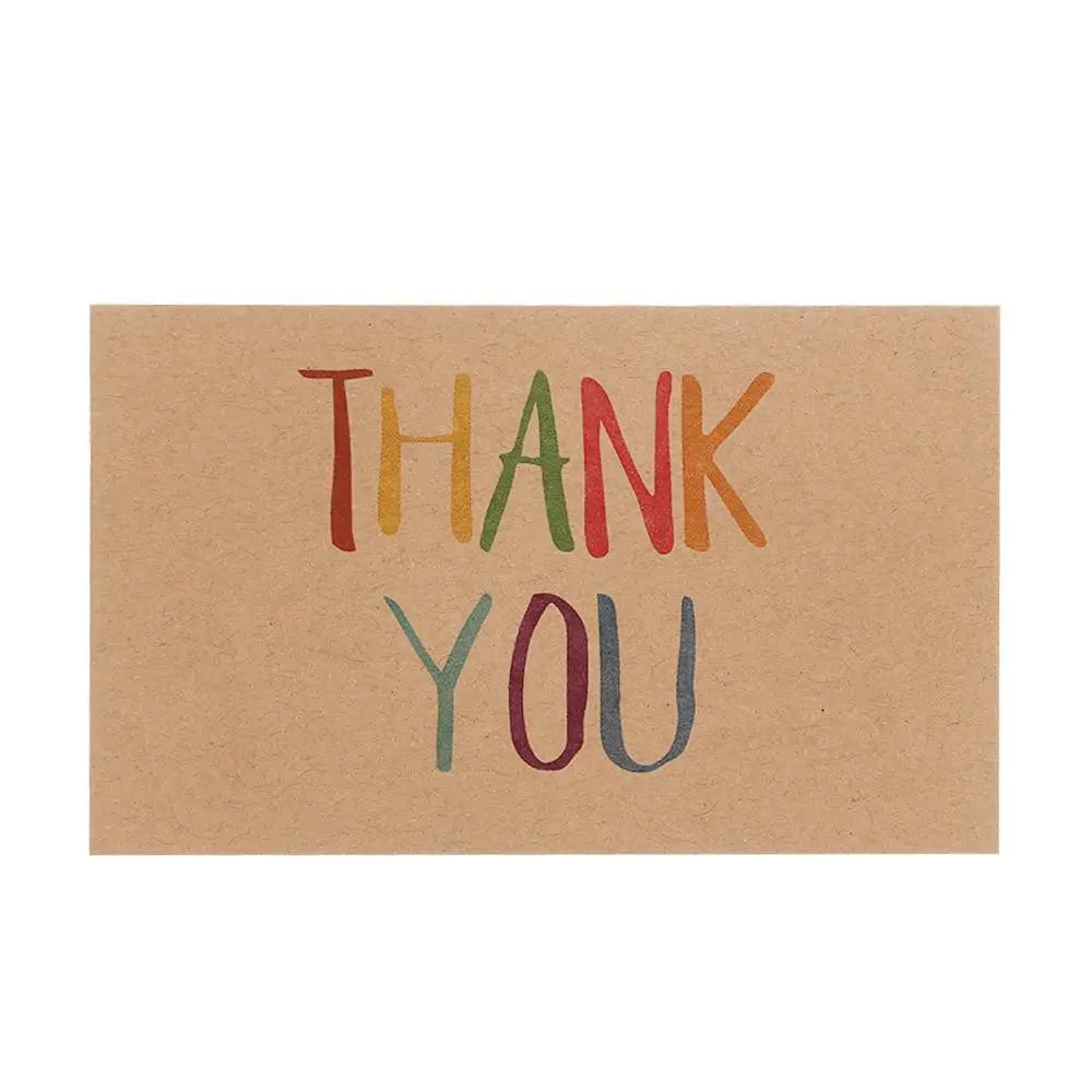 For Small Business Online Retail Greeting  Labels "Thank You For Your Order" Postcards Express Appreciate Kraft Paper Cards