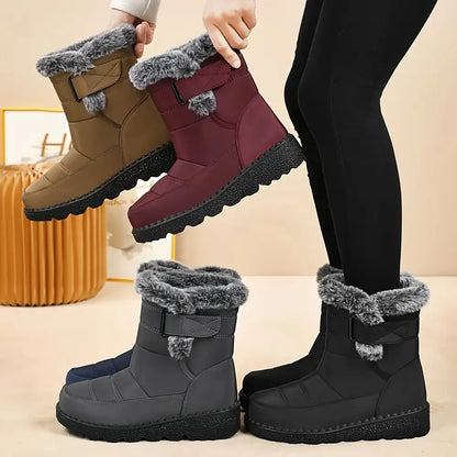 Women's Winter Boots for Women 2025 New Faux Fur Long Plush Snow Boots Woman Platform Shoes Warm Cotton Couples Ankle Boots