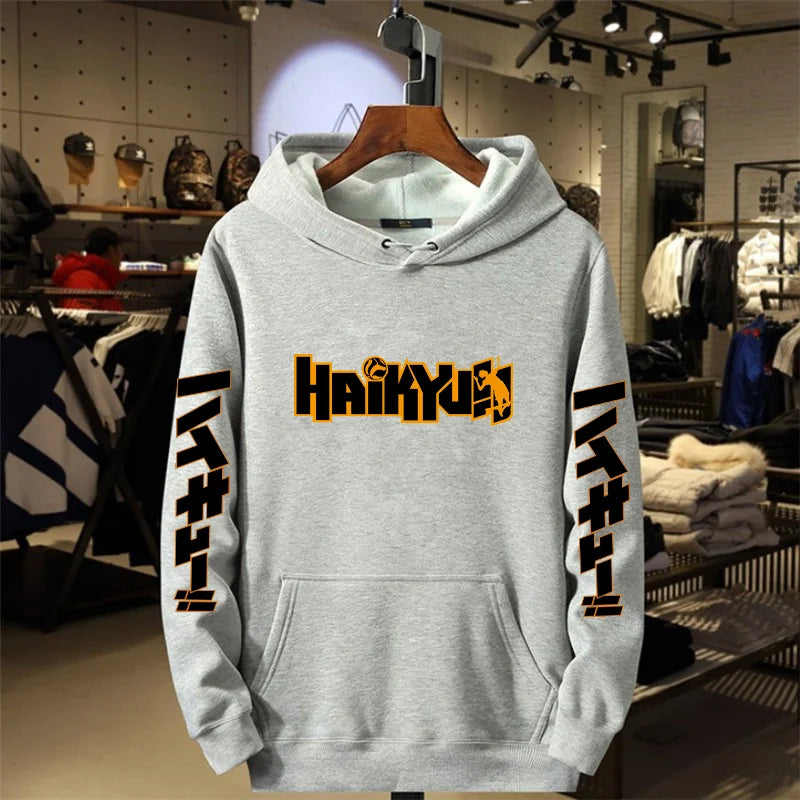 2024 Autumn/Winter Japanese Anime Haikyuu Manga Printed Hoodie Men's Women's New Fashion Hip Hop Sportswear Round Neck Hoodie