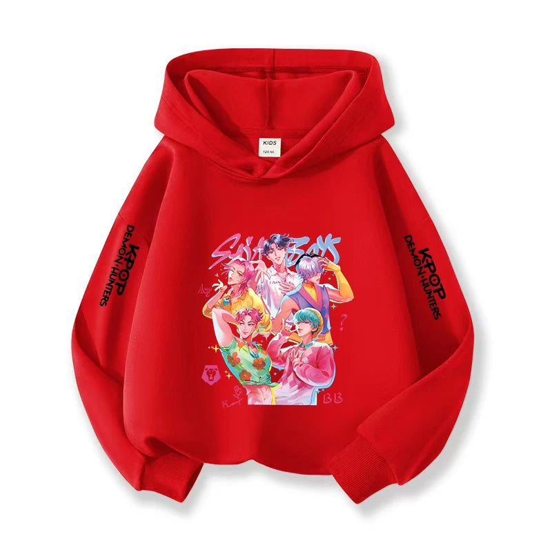 American The K-pop children's hoodie of the thin and comfortable. Put it on and you'll  become the A handsome guy like princekin