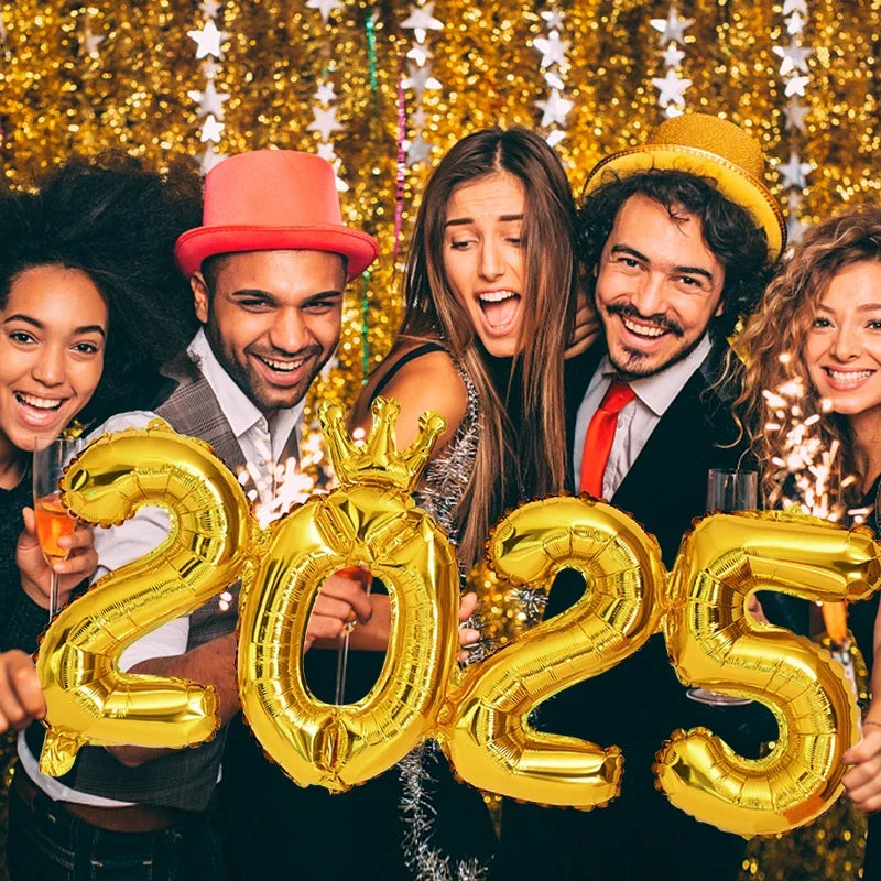 2026 Number Foil Balloons for Happy New Year Eve Party Decoration Photo Booth Props Supplies Christmas Home Decor Navidad 2025