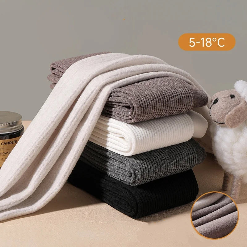 Winter Children's Tights For Girls Thick Warm Kids Girl's Pantyhose Outdoor Leggings Solid Plush Warm Child Dance Tight 2-10Y