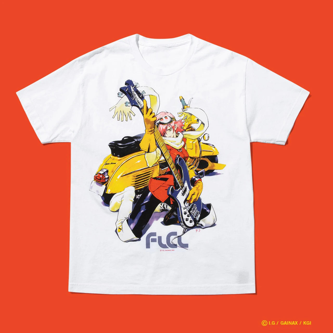 Japanese Classic Anime FLCL T-shirts Women Men T-shits Oversized Y2k Short Sleeve Anime Fans Gifts Overszied Top Female T-shirts