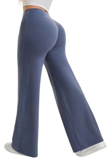 NCLAGEN Women’s Softmotion Straight Leg Bottoms Yoga Pants – High Waisted Workout Trousers for Training, Running & Lounge