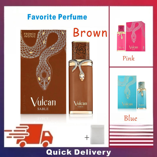 French Avenue Vulcan Collection Perfume Unisex Long Lasting Vanilla Cologne Alcohol-Free Christmas Gift 100ml
