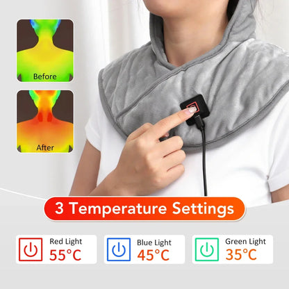 Electric Heating Shoulder Neck Pad Winter Soft Hot Compress Back Shawl Thermal Mat USB Heated Back Wrap Office Warmer Blanket