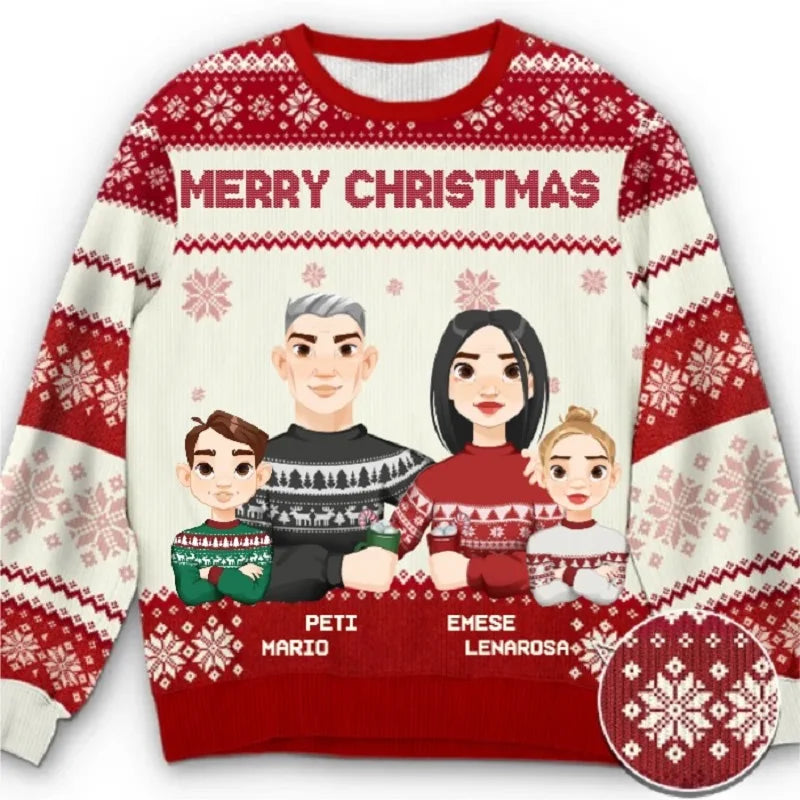 Ugly Christmas Sweater For gift Santa Elf Funny Pullover Womens Mens Christmas Printed Autumn Winter Blouses Clothing Sweatshirt