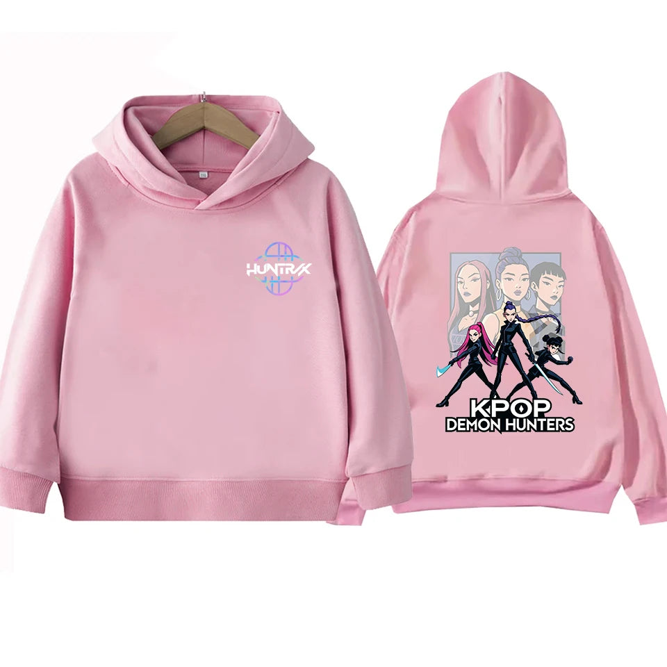 Kids Hoodie Kawaii Cartoon Printed Zippered Hoodie2025 New KPop Demon Hunters Coat Boys Autumn Jacket Baby Girl Winter Clothes