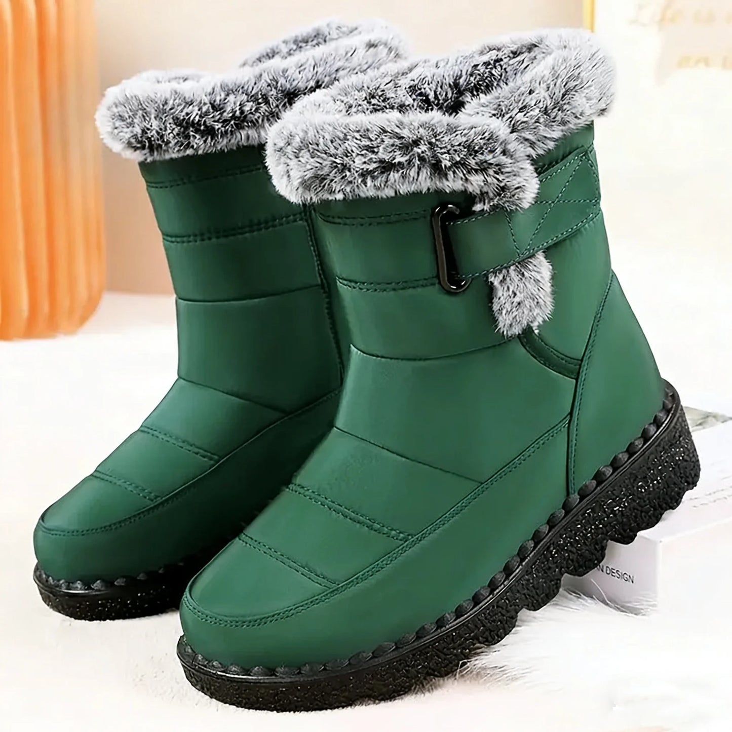Women's Winter Boots for Women 2025 New Faux Fur Long Plush Snow Boots Woman Platform Shoes Warm Cotton Couples Ankle Boots