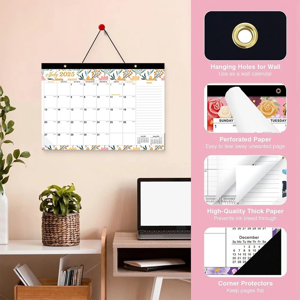 Newest 2026 Calendar 18-month From 2025 July To 2026 December Daily Weekly Monthly Planner Agenda Organizer Home Wall Calendar