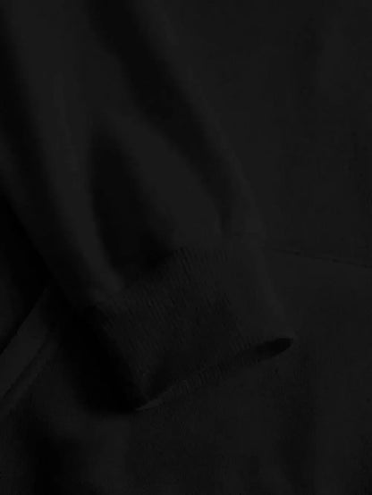 Men's vintage patterned hooded sweatshirt long sleeves drawstring hood sporty autumn pullover