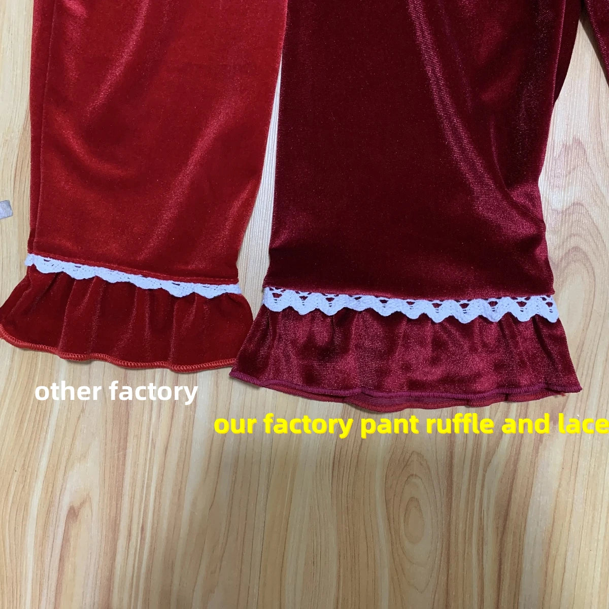 2025 winter family christmas matching outfits loungewear kids girls boys red velvet pyjamas fille cream white pjs set sleepwear