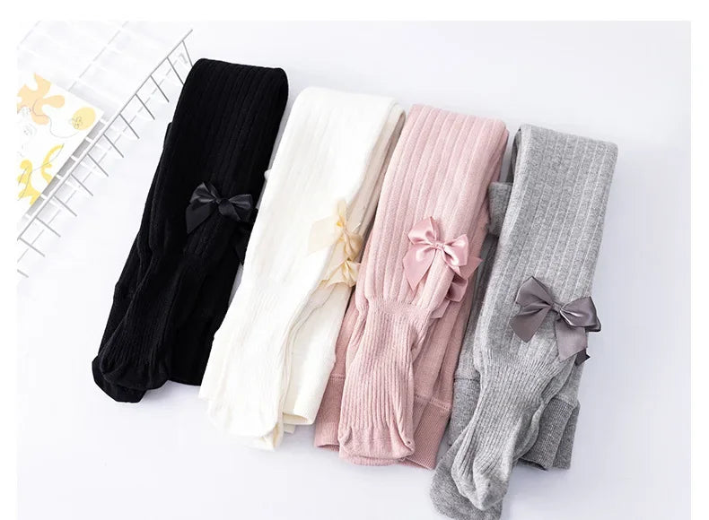 Winter Velvet Warm Tights For Girls Winter Cute Bowknot Cotton Children Pantyhose Newborn Toddler Baby Girls Tights 0 To 10 Yrs