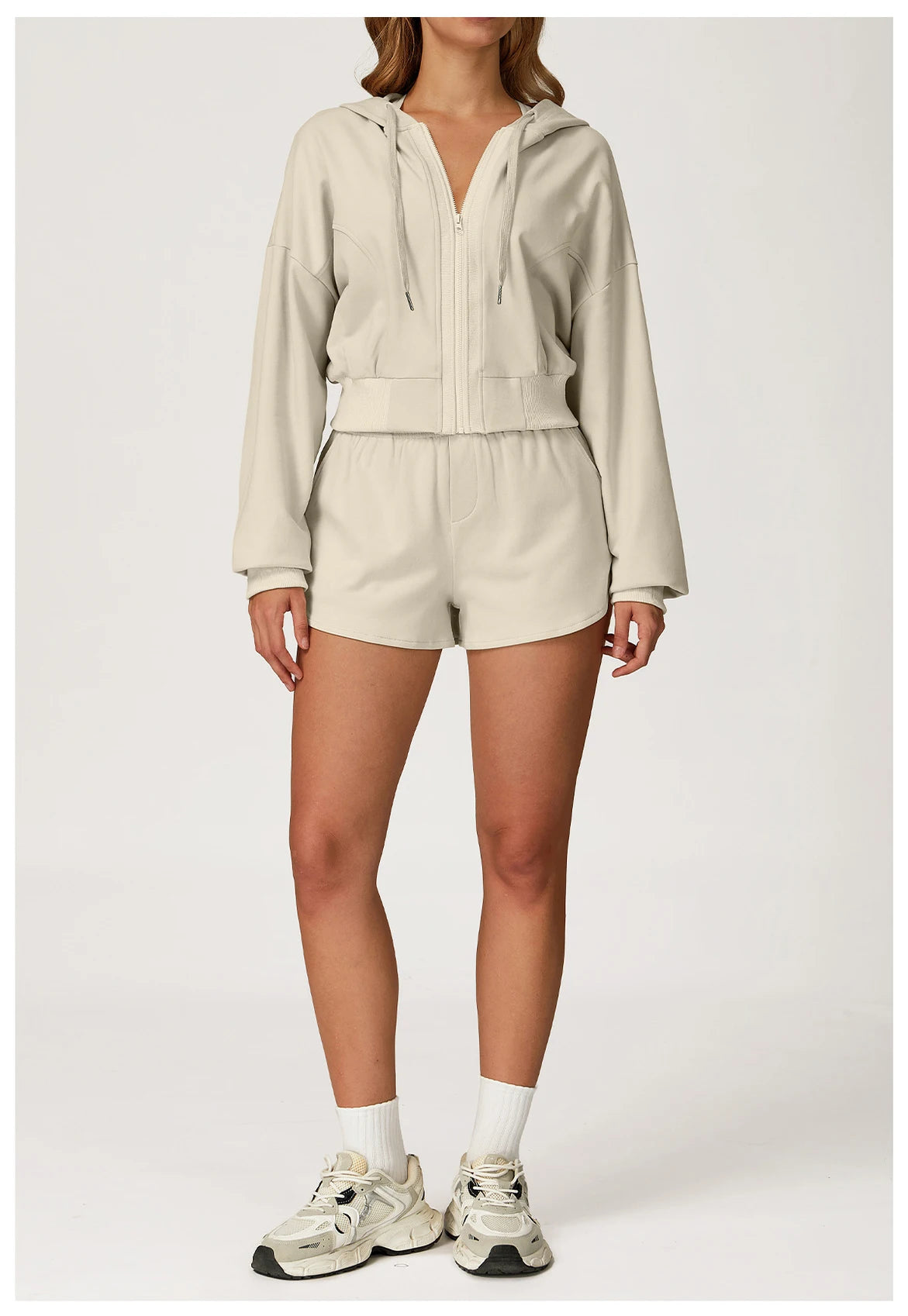 Winter 2-piece Casual Sports Hoodie Set Women's Long Sleeved Loose Yoga Set High Waisted Sweatpants Running and Fitness Set