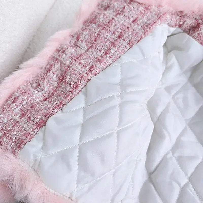 Kids 2Pcs Tweed Clothes Sets Girl Fashion Spring Winter Children Suits for 1-10Ys Elegant Sweet Outfit Kids Clothes