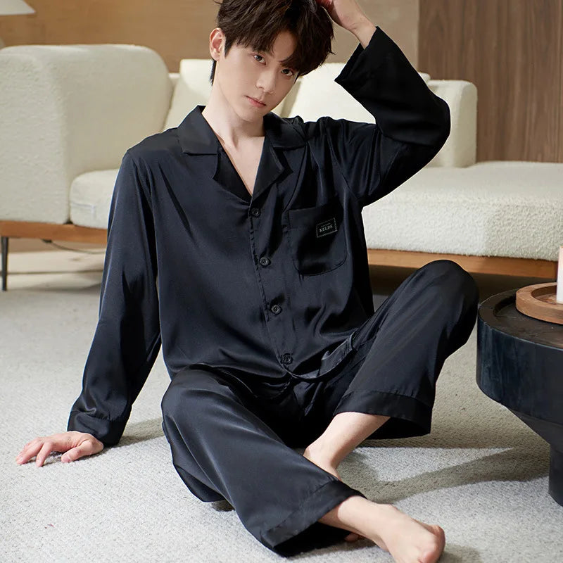 Couple Lounge Sleep Wear Silk Pajamas Set Men Shirt Pants Women Sling Nightdress Robes Wedding Sleepwear