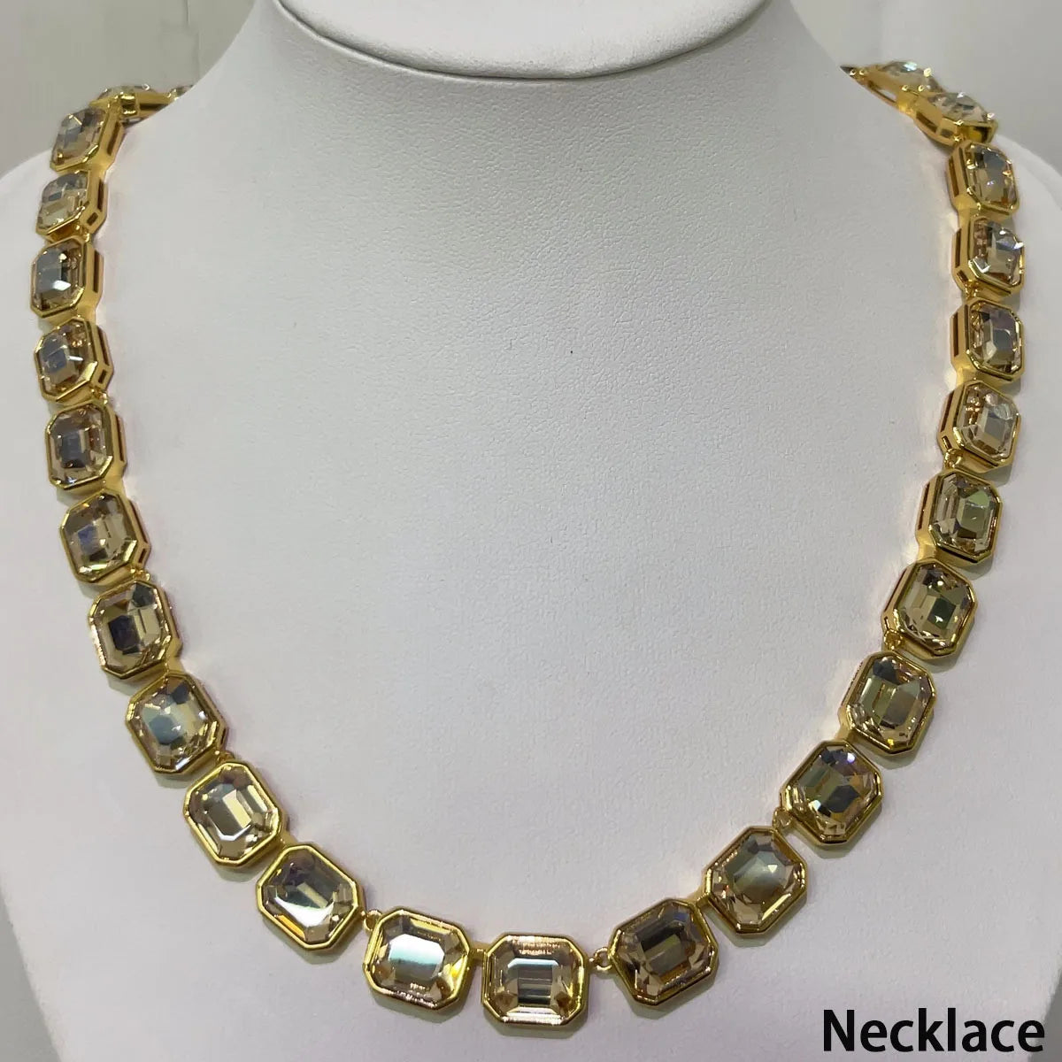 Original Brand New Brown High Quality Jewelry Luxury Brand Crystal Exquisite Pendant Necklace Bracelet Crystal Party Gift Women