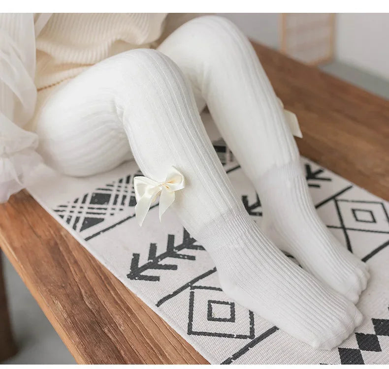 Winter Velvet Warm Tights For Girls Winter Cute Bowknot Cotton Children Pantyhose Newborn Toddler Baby Girls Tights 0 To 10 Yrs