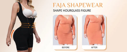 Women's Lace-Trimmed Shapewear Bodysuit - Tummy Control Corset with Adjustable Straps & Zipper, Black, Comfortable