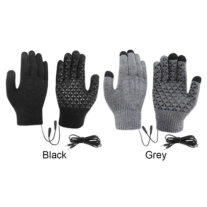 5V Heated Gloves Motorcycle Touch Screen Winter Moto Heated Gloves Warm USB Rechargeable Heating Thermal Gloves For Snowmobile