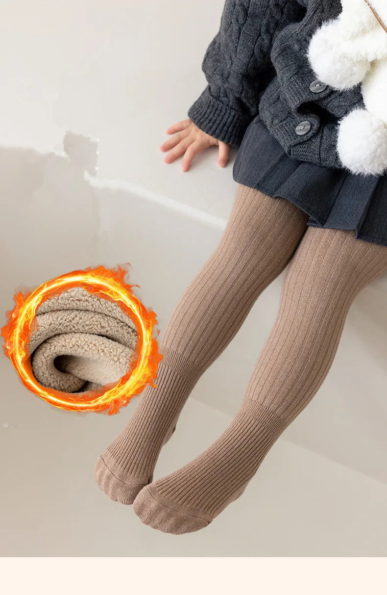 Winter Kids Tights for Girls Thick Casual Cotton Toddler Baby Girl Pantyhose Snow Keep Warm Children's Tight 0-8Years