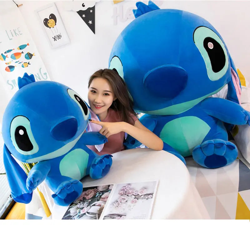 20-60cm Giant Size Lilo & Stitch Couple Models Cartoon Stuffed Plush Anime Plushs Toys Pendant Toy Pillow Kids Birthday Gift