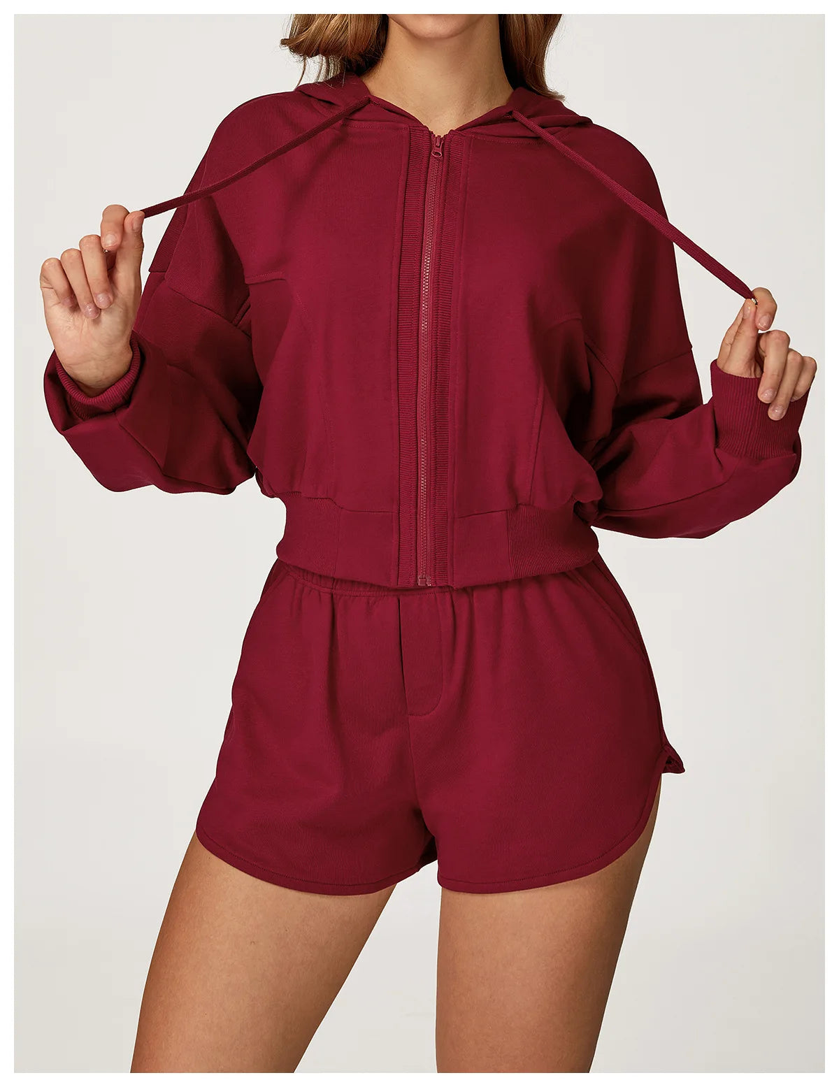 Winter 2-piece Casual Sports Hoodie Set Women's Long Sleeved Loose Yoga Set High Waisted Sweatpants Running and Fitness Set