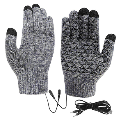 5V Heated Gloves Motorcycle Touch Screen Winter Moto Heated Gloves Warm USB Rechargeable Heating Thermal Gloves For Snowmobile
